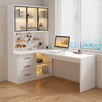 移动端：中苏千叶 政府补贴书桌书柜一体桌转角学生卧室家用简易写字桌电竞电脑桌子