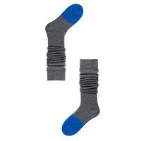 Almond Rocks AR灰色芭蕾风堆堆袜小腿袜miu系薄2025撞色长筒袜显瘦美腿长袜