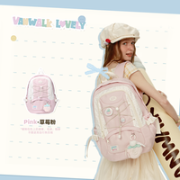 VANWALK 手账系列 新款初中高中女生大容量电脑书包ins学生双肩包