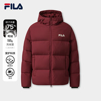 FILA RGB羽绒服|斐乐厚外套女2025冬运动保暖防风男户外 深褐酒红-WI 170/92A/M