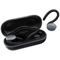 索爱 TR10 蓝牙耳机真无线不入耳挂耳式运动跑步骑行通话降噪适用苹果华为小米vivo 黑
