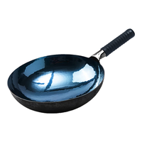 臻古朴章丘手工铁锅炒锅圆底老式炒锅已开锅家用无涂层不粘炒菜锅电磁炉 宗师镜面铁锅 30cm