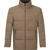 柒牌羽绒服男立领冬季石墨烯保暖防寒男士外套【白鸭绒】 卡其 2XL