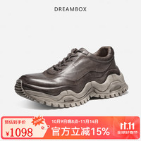 dreambox 钧博舒适透气马皮厚底老爹鞋