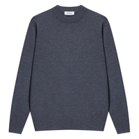 鄂尔多斯1980【精纺】男装半高领虚提羊绒衫25冬保暖针织衫 碳灰 2XL 185/104A