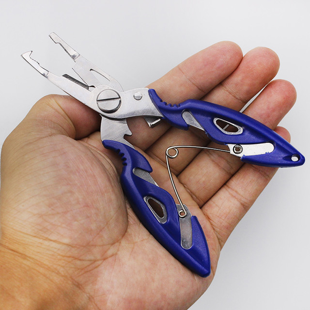 威和 WeiheFISHING 路亚钳控鱼器多功能鱼钳绑钩钳脱钩钳带刀带锯齿 蓝色（小款路亚钳）