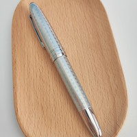 柠檬 Lemon 研新品M8编织纹摩尔纹鱼骨纹W纹活塞金属钢笔书写练字办公礼物书法笔可打磨刀锋长刀研软弹钢笔尖