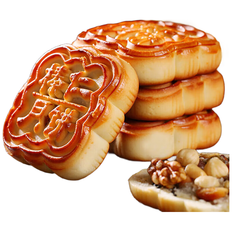 芝蓉儿铁岭榛仁月饼东北老式手工五仁中秋糕点坚果月饼中秋节团购