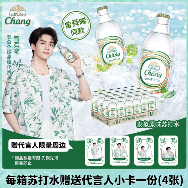 象牌 苏打水原味325ml*24玻璃瓶