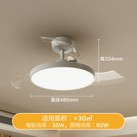 PLUS会员、国家补贴：米家 MIJIA 9290041667 风扇灯 95W 白色 42英寸