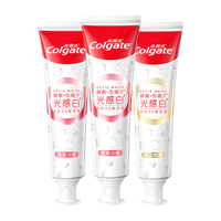 高露洁（Colgate）双抗光感白牙膏去渍酵素美白负离子去黄京东自营白桃*2+桂花360g 【美白组合】白桃+桂花 120g*3支