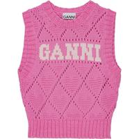 【会员抢先购】GANNI女装 多巴胺LOGO毛衣针织衫背心 K2317295