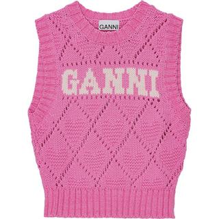 【会员抢先购】GANNI女装 多巴胺LOGO毛衣针织衫背心 K2317295