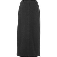 百图betu女装冬季半身裙直筒针织呢开叉半裙裙子2410T78 深灰 M