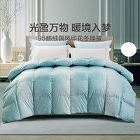 富安娜 羽绒被芯95%鹅绒被子冬天加厚冬被 【冬被】95灰鹅绒渐变款-卡布 152*210cm