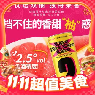 雪花 啤酒BeingX实验室双柚8度啤酒 330ml*24听