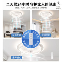三雄极光吸顶式风扇灯家用简约全光谱护眼风扇灯餐厅卧室客厅吊扇灯具 晴风 摇头 φ495x185 66W
