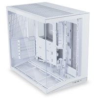 LIANLI联力O11D MINI V2机箱 海景房紧凑型 支持ATX主板 360水冷 可调直立显卡支架 倾斜底板 带防尘网 MINI V2标准版+隐流2代TL版360水冷白色