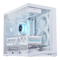 LIANLI联力O11D MINI V2机箱 海景房紧凑型 支持ATX主板 360水冷 可调直立显卡支架 倾斜底板 带防尘网 O11D MINI V2风扇版 紧凑型机箱 白色