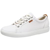 ecco 爱步 柔酷7号系列 女士低帮休闲板鞋 430003 白色 37