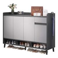 锦需 鞋柜家用门口进门一体靠墙鞋柜收纳柜 暖白色140x32x100cm