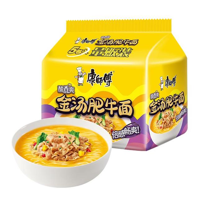88VIP：康师傅 酸香爽金汤肥牛面 425g 1件