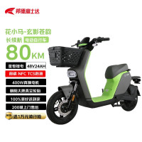 花小马 电动自行车M11H48v24ah星恒锂电采销实测续航对置双缸前碟刹TCS防滑NFC 车架终生质保 砾影清绿