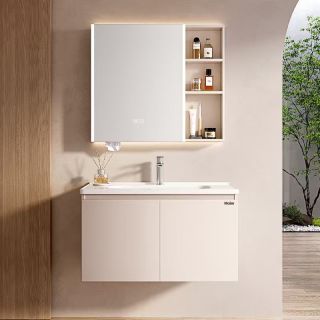 海尔 Haier 浴室柜陶瓷一体盆组合 美妆收纳+一键除雾 智能款80cm