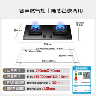 容声 JZT-RLB16T 5.2kW大火力 天然气 双灶燃气灶