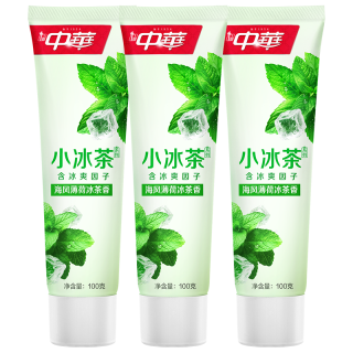 中华 小冰茶牙膏 海风薄荷 100g*3支