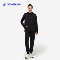 DOMYOS 迪卡侬运动套装女秋季薄绒保暖外套户外运动长裤跑步服TAXJ