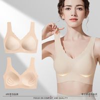 Leonisa 无痕一体固定杯内衣女大胸显小无钢圈聚拢防下垂背心文胸