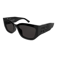 BALENCIAGA开云眼镜墨镜男女同款百搭黑色圆形全框防晒太阳镜BB0369SK-001