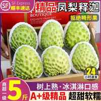 沐小七果蔬 泰国牛奶释迦果 1斤装 10年老树 中果