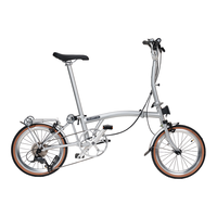 CRANSTON R9 16寸9速三折叠成人超轻便携城市复古小布折叠自行车