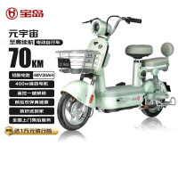 宝岛电动车 BODO 宝岛电动自行车元宇宙48V20Ah超威铅酸电池续航70km蓝牙智能解锁仙草绿 仙草绿 48v20Ah纯电40-75km