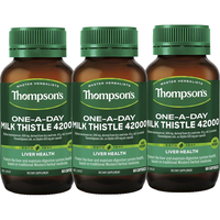 汤普森（Thompson's）护肝片奶蓟草精华胶囊水飞蓟宾高浓度一天一粒成人加班喝酒熬夜 奶蓟草护肝胶囊60粒*3瓶