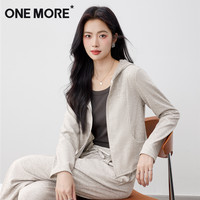 one more奶白色polo领卫衣女2025秋季翻领宽松休闲独特上衣S 【糯米开衫卫】燕麦色 2XL