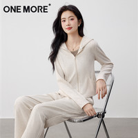 one more奶白色polo领卫衣女2025秋季翻领宽松休闲独特上衣S 【糯米开衫卫】米白色 2XL