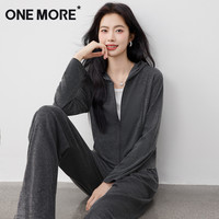 one more奶白色polo领卫衣女2025秋季翻领宽松休闲独特上衣S 【糯米开衫卫】深灰色 2XL