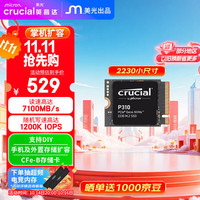 Crucial 英睿达 P310 M.2 NVMe 2230 固态硬盘 1TB（PCIe 4.0）