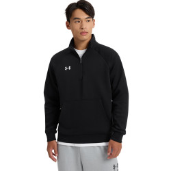 安德玛 UNDERARMOUR）秋冬Rival男子1/4拉链训练运动卫衣1386016 黑色001 XL