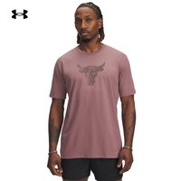 安德玛UA夏Project Rock强森男子运动休闲印花短袖T恤1383191 S