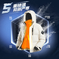 鸭鸭(YAYA)【珠峰系列】羽绒服男女同款2025冬季露营抗寒短款加厚外套HY 黑色 S