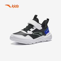 安踏儿童运动鞋男女童跑步鞋2025春秋网面透气舒适软弹元气跑鞋 【男革面】黑/白/蓝5568-3 36 脚长约23cm