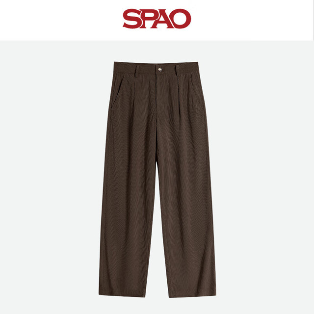 今日必买：SPAO 经典 灯芯绒 休闲裤 厚实垂感直筒