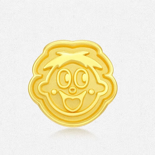 CHOW TAI SENG 周大生 x旺仔牛奶糖联名 黄金珐琅转运珠 反正都会旺转运珠-0.75g-【不配绳】