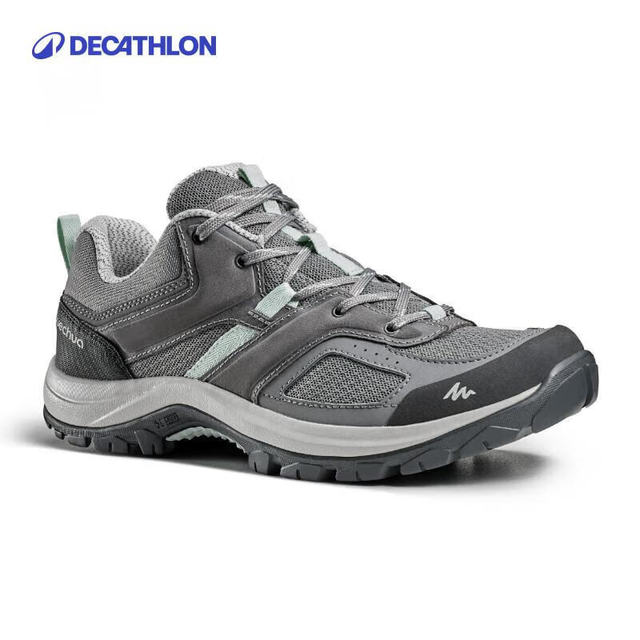 PLUS会员：DECATHLON 迪卡侬 户外防滑透气耐磨运动徒步鞋 MH100 男女同款_铅灰色 37