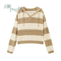 片断 dribs＆drabs 女士条纹连帽毛衣 2025春季新款
