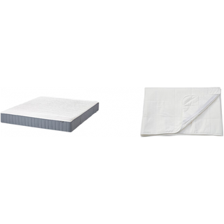  IKEA/宜家 分区定点支撑 弹簧床垫+保护垫  【硬+】弹簧床垫+保护垫